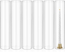 10 PCS Hurricane Candle Holder 3" W x 14" H -Hurricane Tall Glass Candle Holders