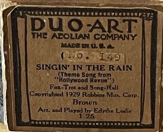 Rotolo Duo Art n. 149 Cantando sotto la pioggia (Hollywood Revue) 1929