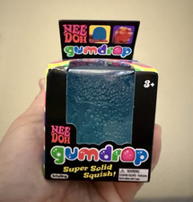 Schylling Nee Doh Gumdrop Super Solid Squish Tactile Squeeze Toy- Blue- New