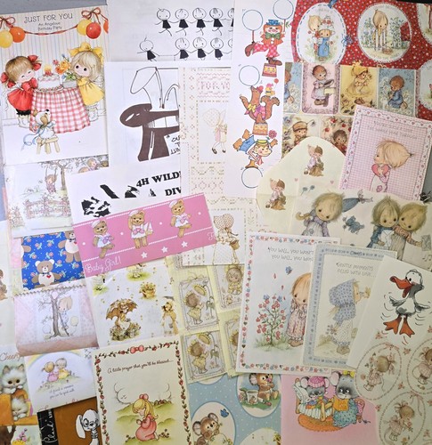 Vintage Cute Kids 50 Pieces Ephemera Suzy Angel Betsey Clark Hollie Hobby & More