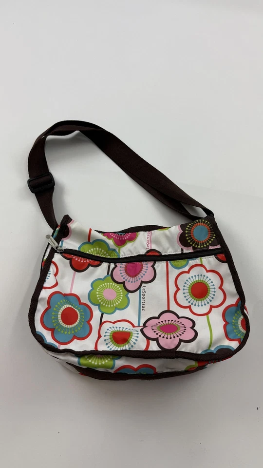 Bolso Bandolera LeSportsac Para Mujer Mediano Estampado Floral Marrón Correa Foto 2 de 4