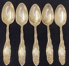 Set of 5 Vintage Towle Sterling Silver Princess Pattern Teaspoons ~ 100grams