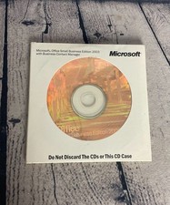 Microsoft Office 2003 Small Business Edition License 1 User Install CD Full