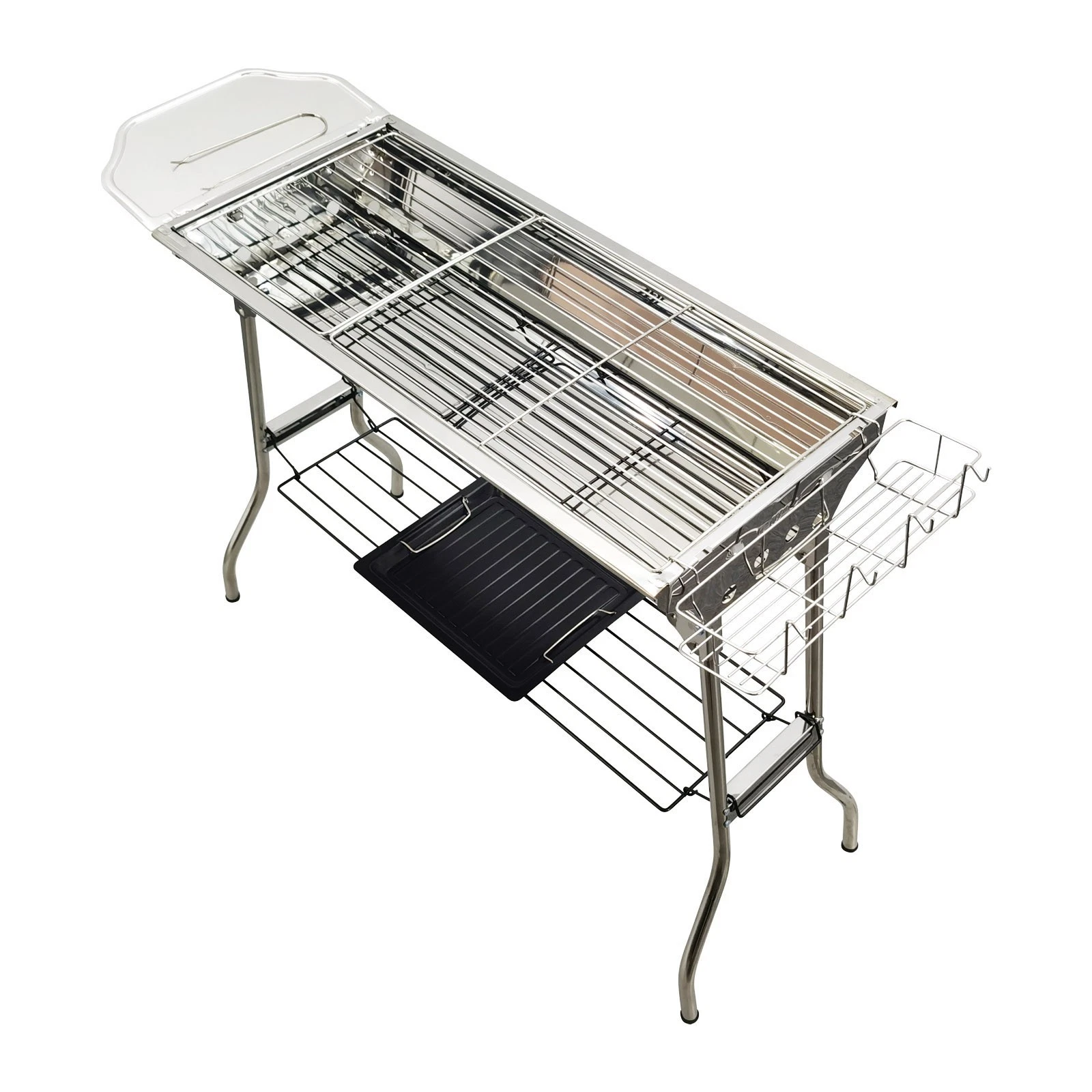 Foldable Charcoal Barbecue Rack Oven Outdoor Picnic Grill Stove Stainless Steel