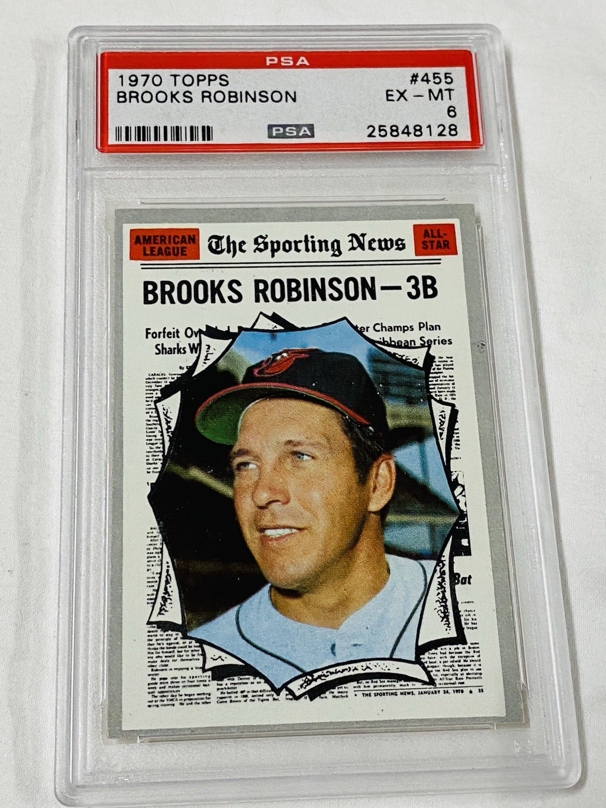 1970 TOPPS BROOKS ROBINSON PSA 6 EX-MT #455 HOF MAKE OFFER