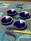 Limoges France Porcelain blue 4.5 inch   --  4 saucers — photo 1