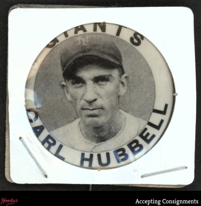 Carl Hubbell New York Giants 1940's Stadium Vintage Pin