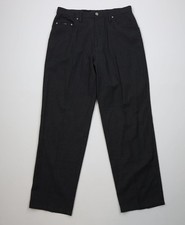 Vintage 90s Streetwear Mens 34x32 Faded Knit Wide Leg Chino Pants Trousers Gray
