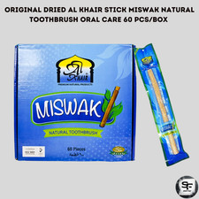 Original Dried Al Khair Stick Miswak Natural Toothbrush Oral Care 60 Pcs/Box DHL