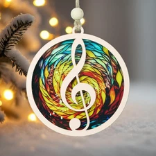 Music Lover Ornament – Acrylic Wooden Christmas Tree Keepsake for Teachers,... 