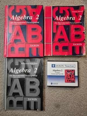 Saxon Algebra 2 SET (3rd  Edition) Textbook, Answer Key, Test Forms, CD Lessons