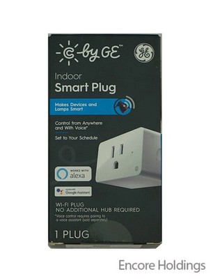 GE Cync Indoor Smart Plug - White - Voice Control - Wi-Fi CPLGSTDBLW1/ST1P