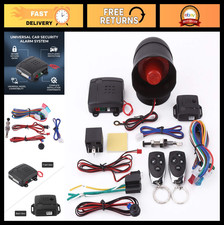 Universal Car Security Alarm System with Shock Sensor  Keyless Entry - 2 Remote