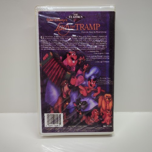 New Sealed Lady and The Tramp 1987 VHS Disney Classic Black Diamond - Picture 12 of 12