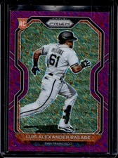 2021 Panini Prizm Luis Alexander Basabe RC Purple Shimmer Rookie #/7 Giants