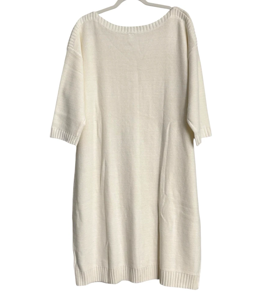 Old Navy Women's Maternity Cable Knit Sweater Dress XXL Ivory Pullover Cozy Soft - Image 2 of 4