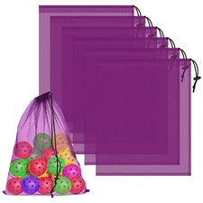 6 Pcs Mesh Bags Drawstring, 14x17 Inch with Lock, Multipurpose Storage Bags f...