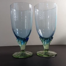 Pair Of 7 1/2" Bormioli Rocco Bahia Iced Tea Glasses