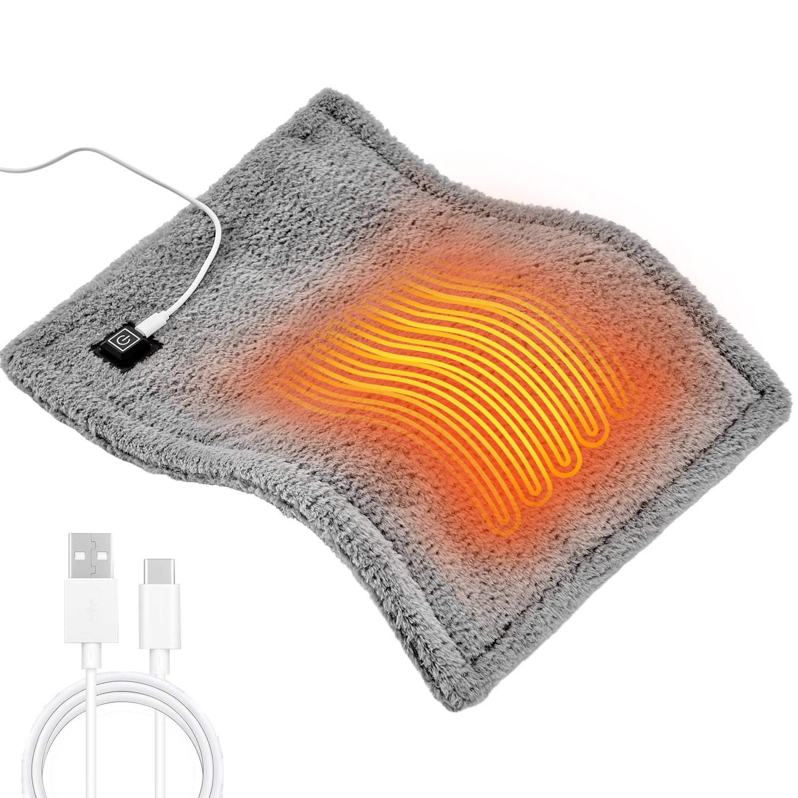 USB Heating Pad, 5V 3A Fast Heating with 3 Heat Settings & A