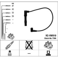 NGK ZüNdleitungssatz FüR Seat Cordoba Ibiza Arosa Skoda Fabia VW Polo Lupo