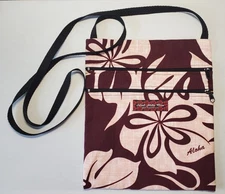 Island Aloha Wear Crossbody Bag from Hawaii Floral Zippered Pouches