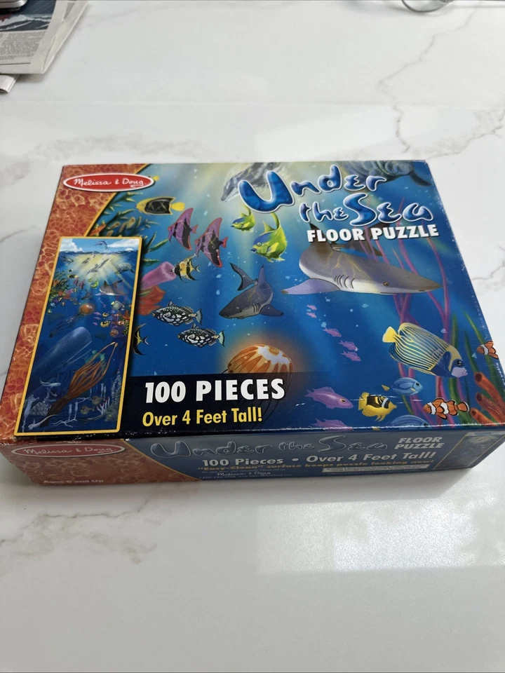 Melissa & Doug Under The Sea 100pc Giant Floor Puzzle #  Collectiblle! Complete  - Image 3 of 4