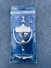 New National Hardware 7" Door Knocker Solid Brass With View  Vintage New Package