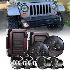 8PCS LED Scheinwerfer Rücklicht Nebel/Turn Licht  For Jeep Wrangler JK 2007-2018