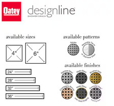 Oatey Design line 4"x4" Stainless Steel Square Shower Drain