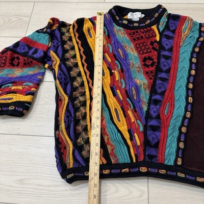 Vintage 90s Brown's Coogi Style 3D Knit Pullover Sweater Size