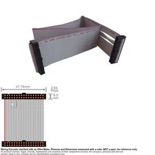 Cable Floppy FDD 3.5" Flat Ribbon 34 Pin 1 Drive 20 inch 20" Space Shuttle-C