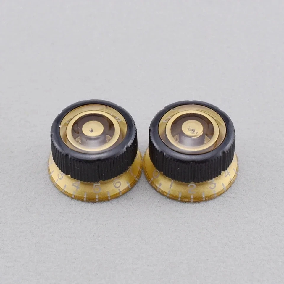 4pcs Ibanez Gold Sure Grip III Guitar Volume and Tone Control Knobs - Image 3 of 4