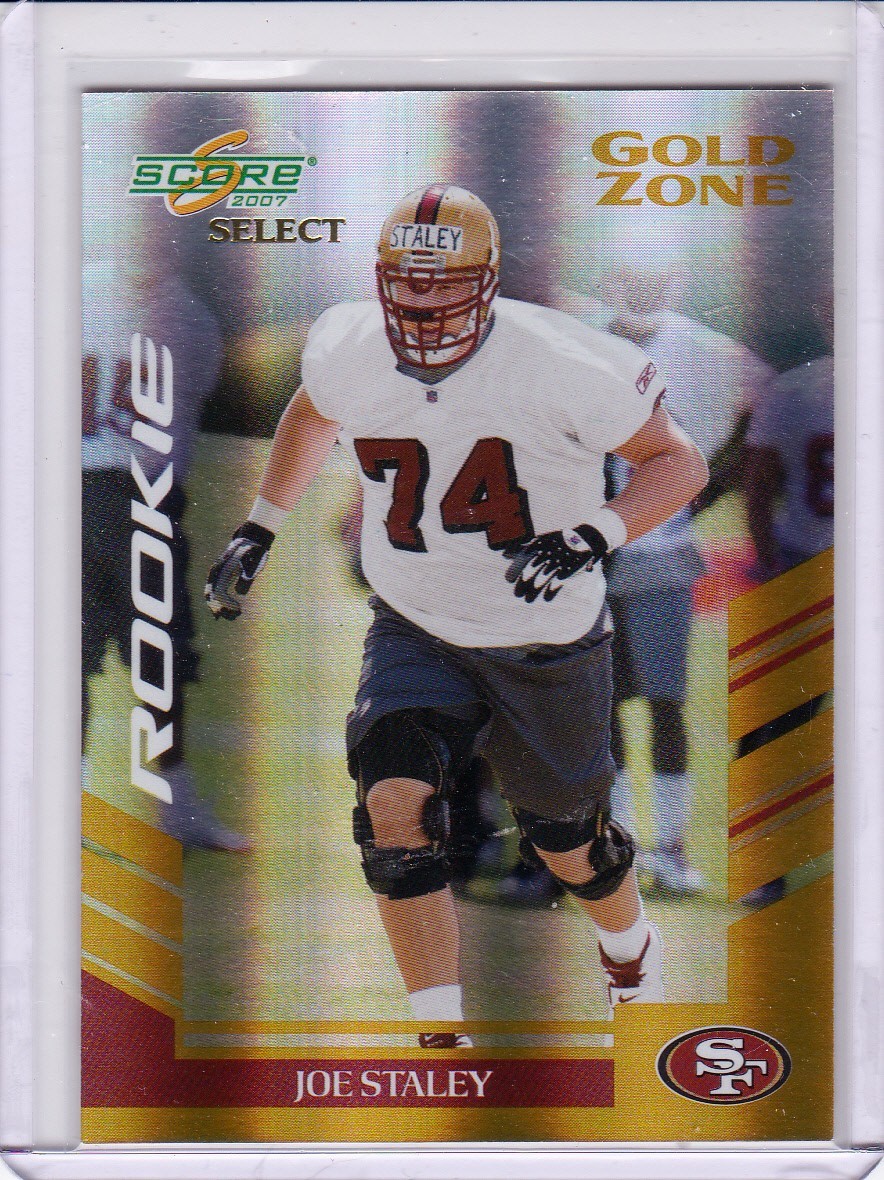 Joe Staley Score Select #325 Gold Zone