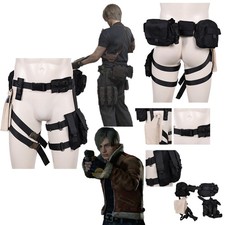 Resident Evil 4 Remake Leon S.Kennedy Cosplay Belt Leg Gun Bag Holster Waistband