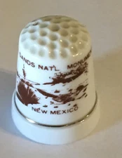 White Sands Nat’l Monument New Mexico Thimble Vintage Souvenir Collectible