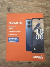 Summit 5G, 64GB, Blue - Boost Mobile Prepaid Smartphone - Brand New