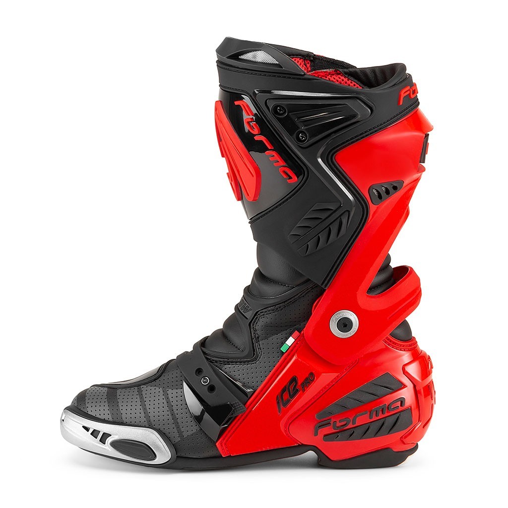 Forma ICE PRO FLOW racing motorcycle boots red-black track motogp