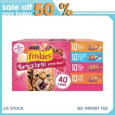 Purina Friskies Surfin' and Turfin' Variety Pack, Wet Cat Food, 5.5 oz Cans, 40P