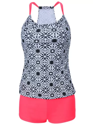 Two Piece Women Sexy Tankini Swimsuits High Waisted Ruffle Strappy Swimwear US - Picture 11 of 47