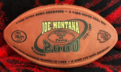 JOE MONTANA SIGNED LE - “HOF 2000” OFFICIAL WILSON NFL FOOTBALL - JSA (8) - Picture 4 of 7