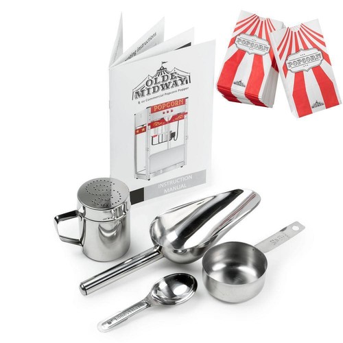 Olde Midway Popcorn Popper Machine 8-Oz Oil 850-W Vintage Countertop Metal Red - Picture 7 of 7