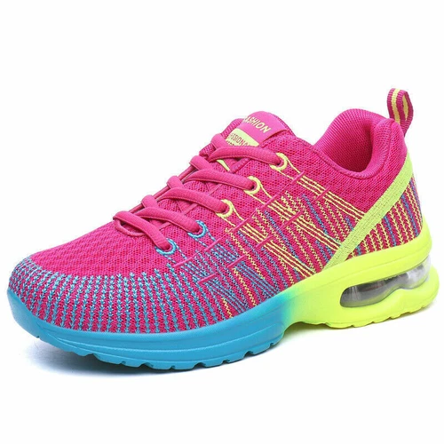 Womens Running Jogging Air Gym Sport Trainers Lace Up Ladies Casual Shoes Size - Picture 15 of 33