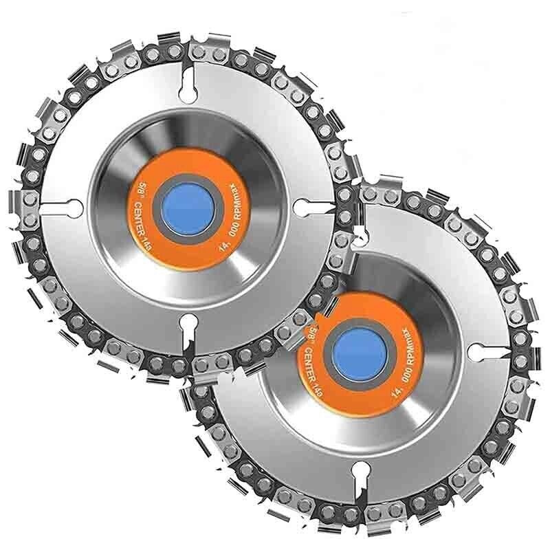Lot De 2 Disques Pour Meuleuse D'angle 100mm (10cm) 22 Dents - Scie à Chaîne Pour Bois, Neufs
