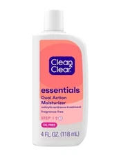 Clean & Clear Essentials Dual Action Facial Moisturizer 4 Oz, Fragrance Free