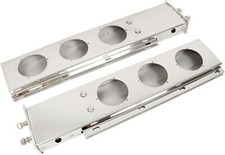 30 in Stainless Steel Mud Flap Hanger with Light Cutouts for Semi Trucks
