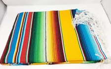 CHEAP yellow mexican blanket saltillo sarape falsa blanket