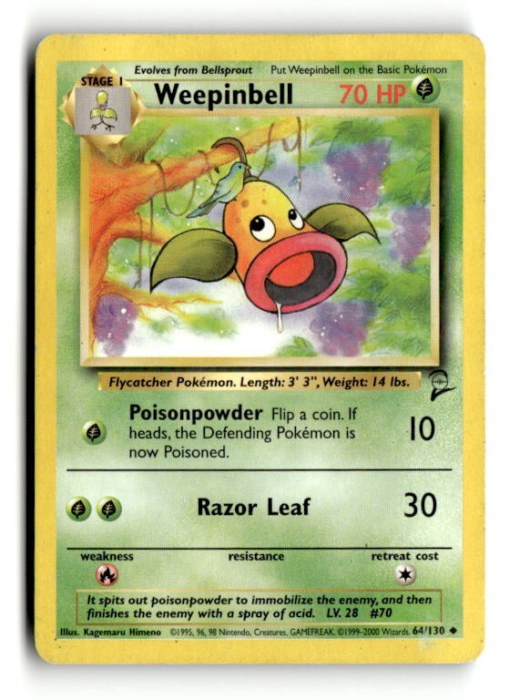 Pokémon TCG Base Set 2 Weepinbell 64/130 LP TS1