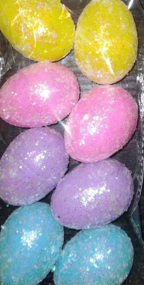New 70 Packs Bulk Lot 8ct Easter Eggs Colorful Glittery Plastic 2