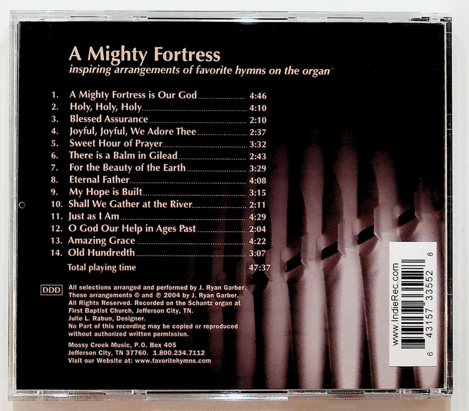 A Mighty Fortress Hymns Organ CD J Ryan Garber Classic Sacred Music — 第 4/4 张图片