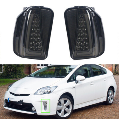 Smoked LED DRL Fog Light Turn Signal 1 Pair For Toyota Prius 30